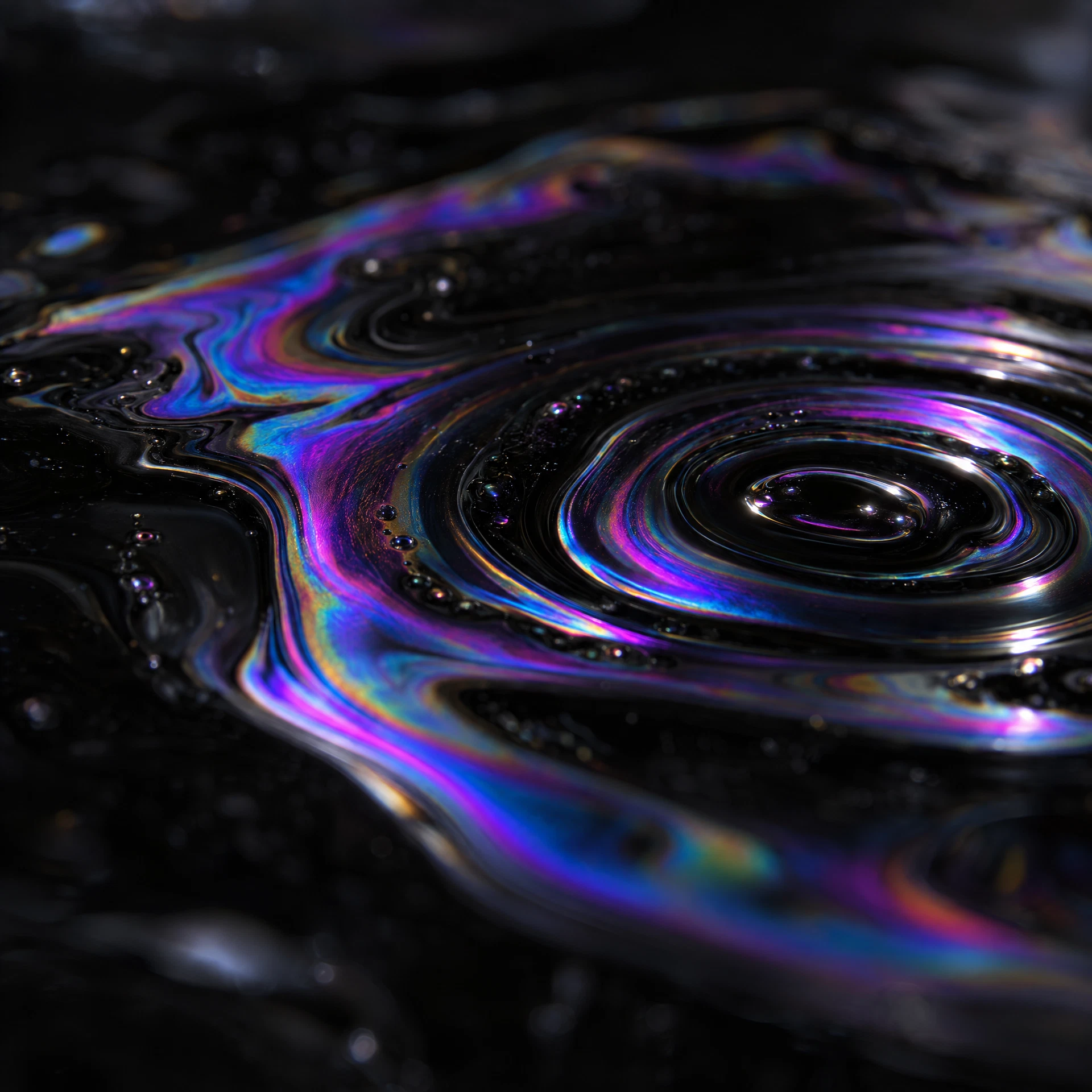 Abstract iridescent glass texture in magenta, violet and cyan